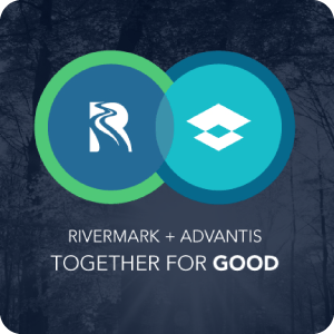 Rivermark and Advantis logo icons.