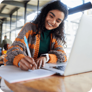 Young woman at college.