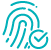 Teal icon of a thumb print.