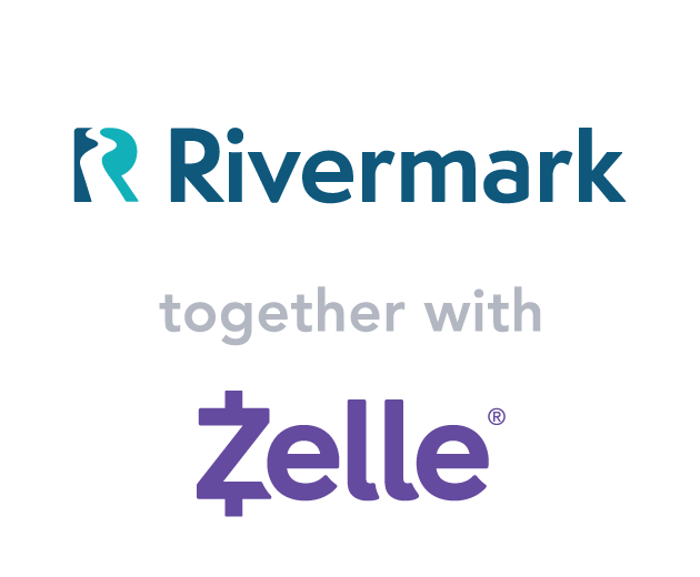 Rivermark together with Zelle logo